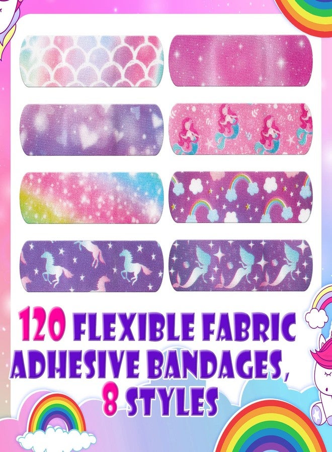 Funtery 8 Styles Kids Fabric Bandages Flexible Self Adhesive Bandage Wrap for Cuts Scrapes Wounds Burns Baby Child Toddlers, Assorted Patterns - Image 3